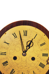 Fototapeta na wymiar Old clock on white background