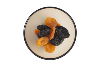 Assorted dried fruits apricots, prunes