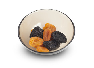 Assorted dried fruits apricots, prunes