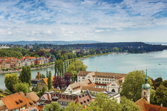 A view of Bodensee from Munster of Konsnanz city.Germany.