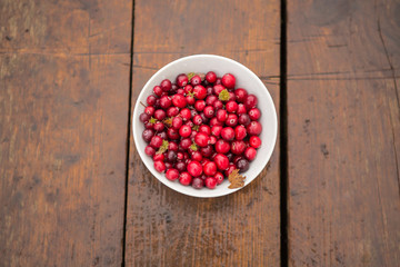 cranberry autumn leaves