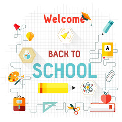 Back to school vector, design elements