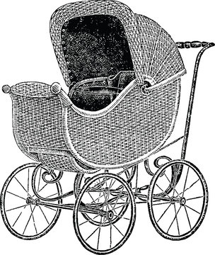 Vintage Picture Baby Carriage