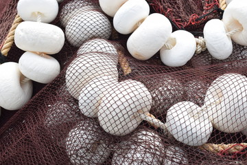 Schwimmleine eines Fischernetzes