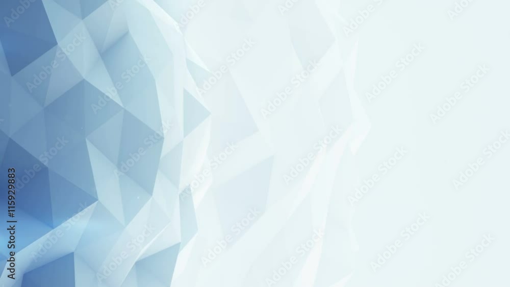 Aufkleber light blue polygonal background. abstract geometrical 3d render. semless loop smooth animation 4k uh