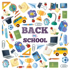 back to school. icons set