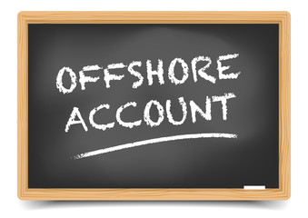 Obraz premium Blackboard Offshore Account
