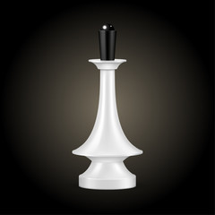 Chess piece white queen isolated, look like realistic