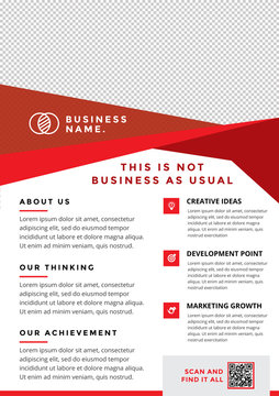 professional corporate and business flyer template geometric red