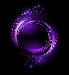 Purple Round Banner