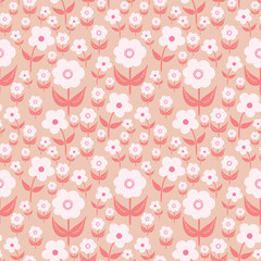 Seamless floral pattern. Flowers texture. Vector illustration.