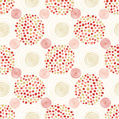 Ethnic pattern. Vector circles background. Illustration for wrapping paper, packaging design.