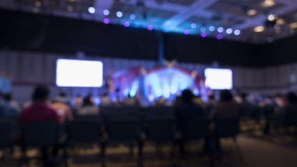 people in conference exhibition hall - blur for use as backgroun