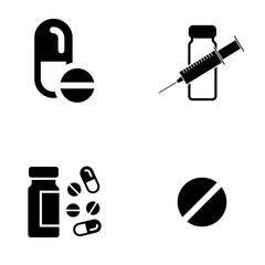 pill icon vector collection