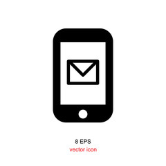 Simple smartphone icon, illustration
