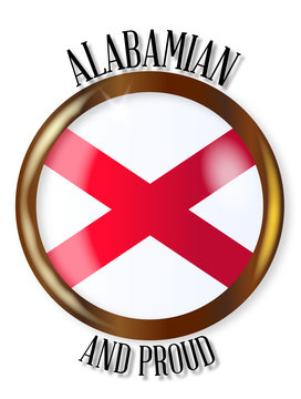 Alabama Proud Flag Button