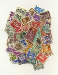 Stamps mail of the different countries