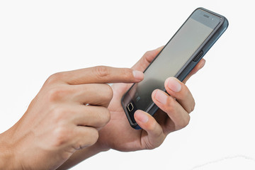 man with a mobile phone.