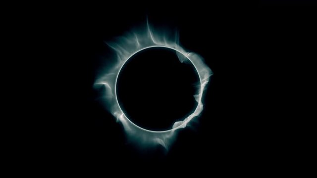Ring of smoke. Perfect loop of a smoking misty ring, for compositing.
