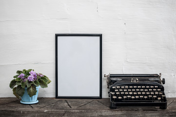 blank frame in the rural interior