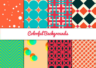 Set of Colorful Backgrounds. Vector Illustration