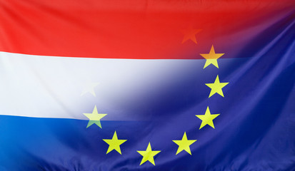 European Flag merged with Flag of Netherlands