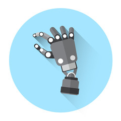 Modern Robot Hand Finger Touch Screen Icon