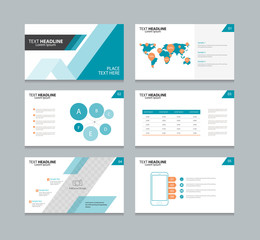 abstract page layout design template for presentation with info graphic elements design set