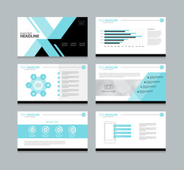 abstract page layout design template for brochure presentation with info graphic elements design set