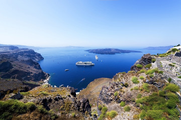 Landscape and sea view, Santorini, Greece