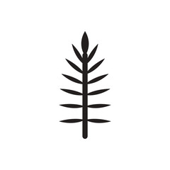 Fototapeta premium black vector icon on white background tree leaf