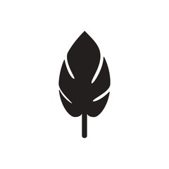 black vector icon on white background tree leaf