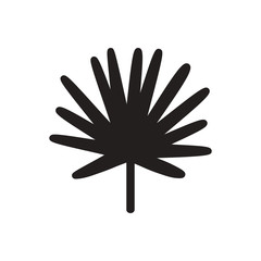 black vector icon on white background tree leaf