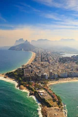 Acrylic prints Rio de Janeiro Copacabana Beach and Ipanema beach in Rio de Janeiro, Brazil