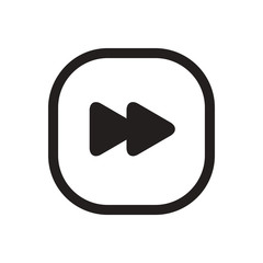 black vector icon on white background button music 