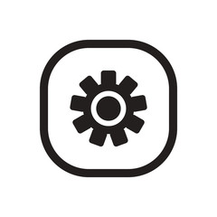black vector icon on white background button music 