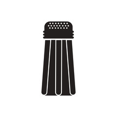 black vector icon on white background salt shaker