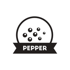 black vector icon on white background Kitchenware seasoning pepper