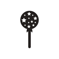 black vector icon on white background bonbon candy 