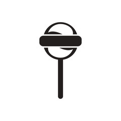 black vector icon on white background bonbon candy 