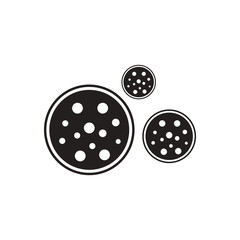 black vector icon on white background bonbon candy 