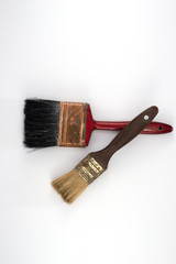 Old paint brush was used
