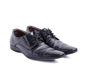 men casual black leather