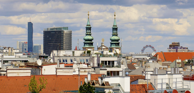 Wien von oben, Dach-Panorama und Türme