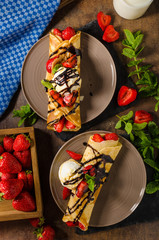 Crepes with ice cream © Stepanek Photography