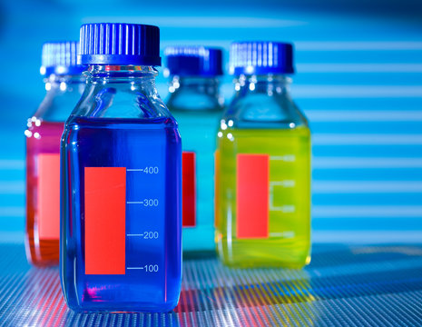 bottle with chemical additives