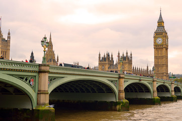 Fototapeta premium Big Ben and Houses of Parliament, London, UK..