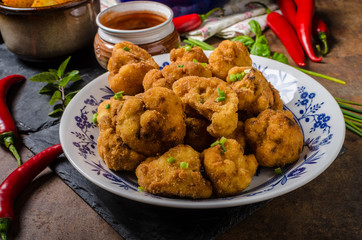 Breaded fried cauliflower