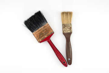 Old paint brush was used