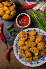 Breaded fried cauliflower
